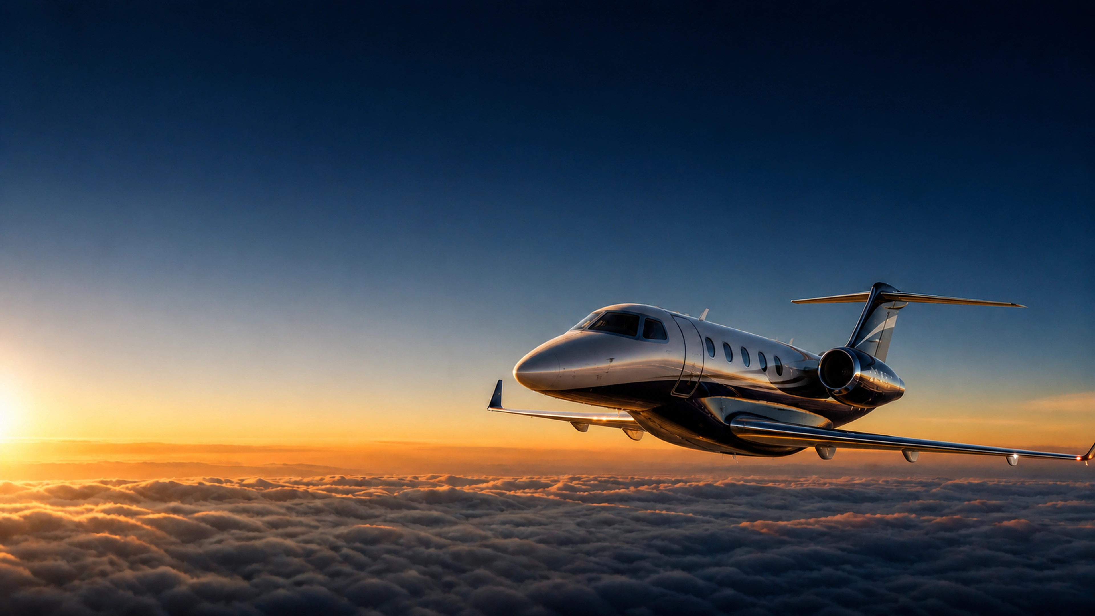 Jet privé en vol